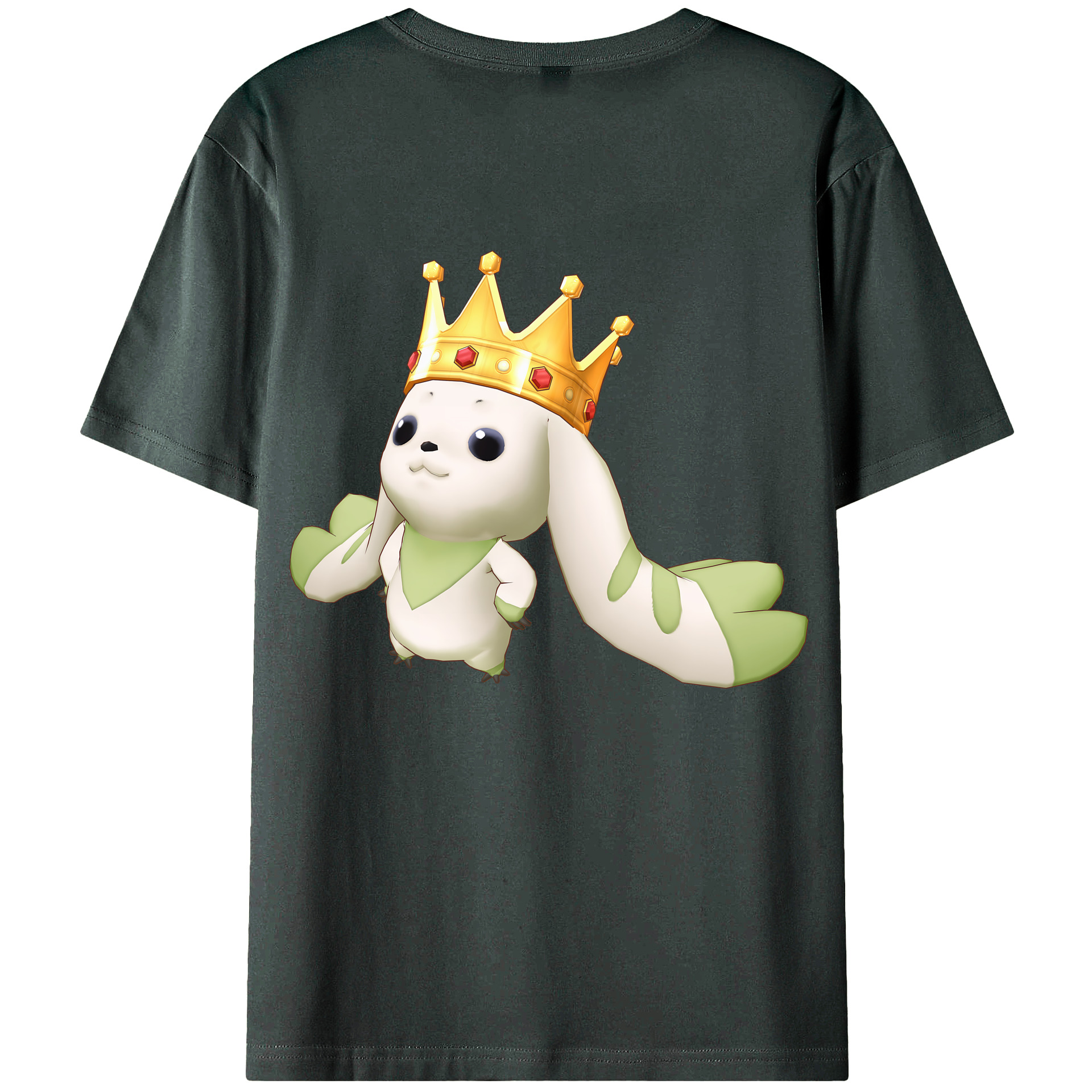（画像用） Digimon デジタルモンスター/デジモン 綿100％ メンズ半袖Tシャツ（バックプリント） 通気性